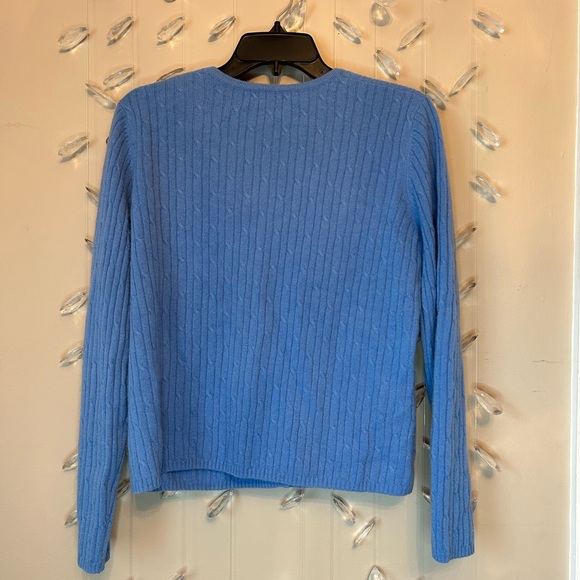 100% Cashmere Cable Button Down Cardigan - Picture 4 of 8